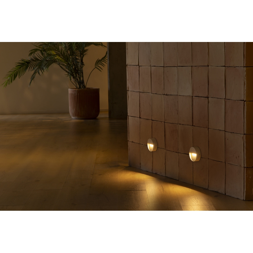 FARO 71961 - DUNE LED lépcsővilágító lámpa LED/3W/230V 2200/2700/3200/4000K IP65 fehér, kerek