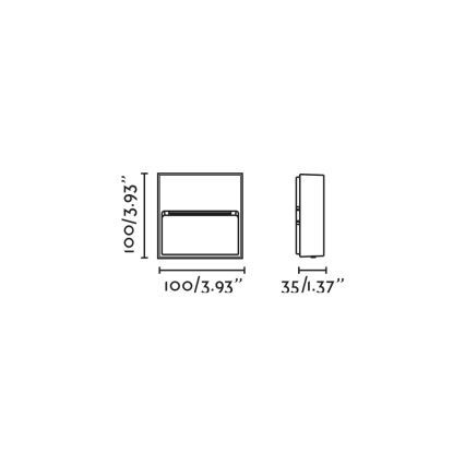 FARO 71964 - DUNE lépcsővilágító LED lámpatest LED/3W/230V 2200/2700/3200/4000K IP65 fehér, négyzet alakú