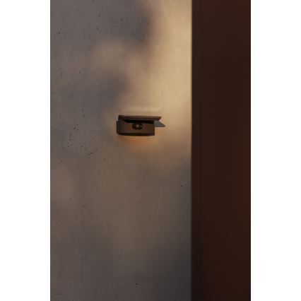 FARO 74456 - LED napelemes fali lámpa szenzorral LUMA LED/5W/3,7/230V IP65 antracit