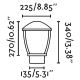 FARO 75001 - Kültéri lámpa WILMA 1xE27/100W/230V IP44
