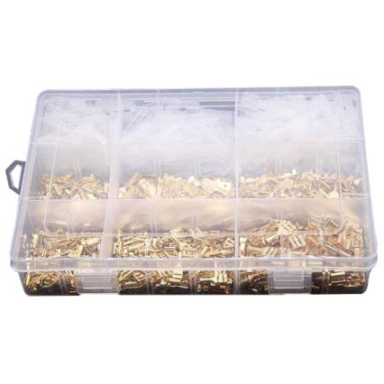 Faston csatlakozók, aljzatok, fedők 2,8-4,8-6,3 mm - 900 darabos készlet