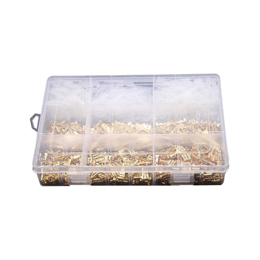 Faston csatlakozók, aljzatok, fedők 2,8-4,8-6,3 mm - 900 darabos készlet