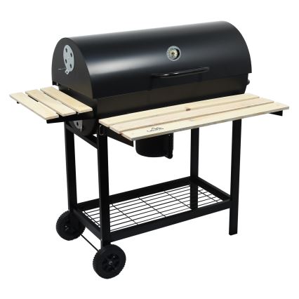 Faszenes grillsütő fekete/fa