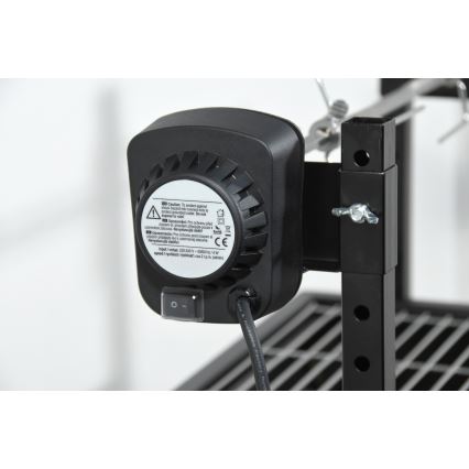 Faszenes grillsütő motorral 4W/230V fekete