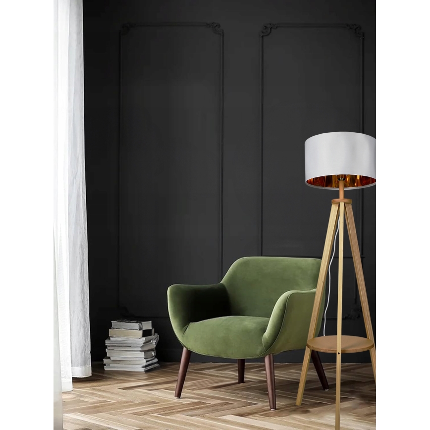 Fehér állólámpa 1xE27/40W/230V