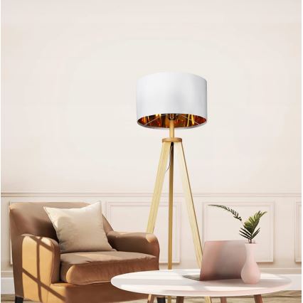 Fehér állólámpa 1xE27/40W/230V