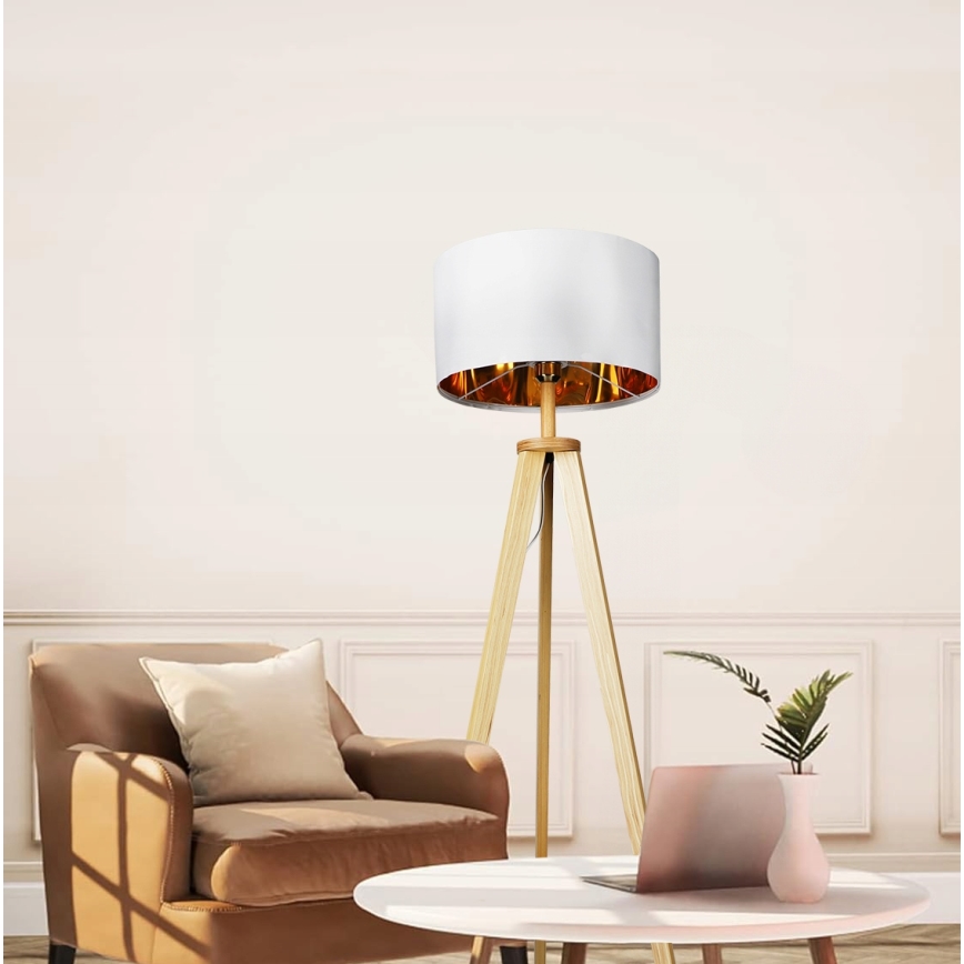 Fehér állólámpa 1xE27/40W/230V