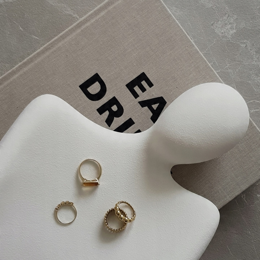 Fehér asztali dísz, 20 x 5,5 x 14,5 cm