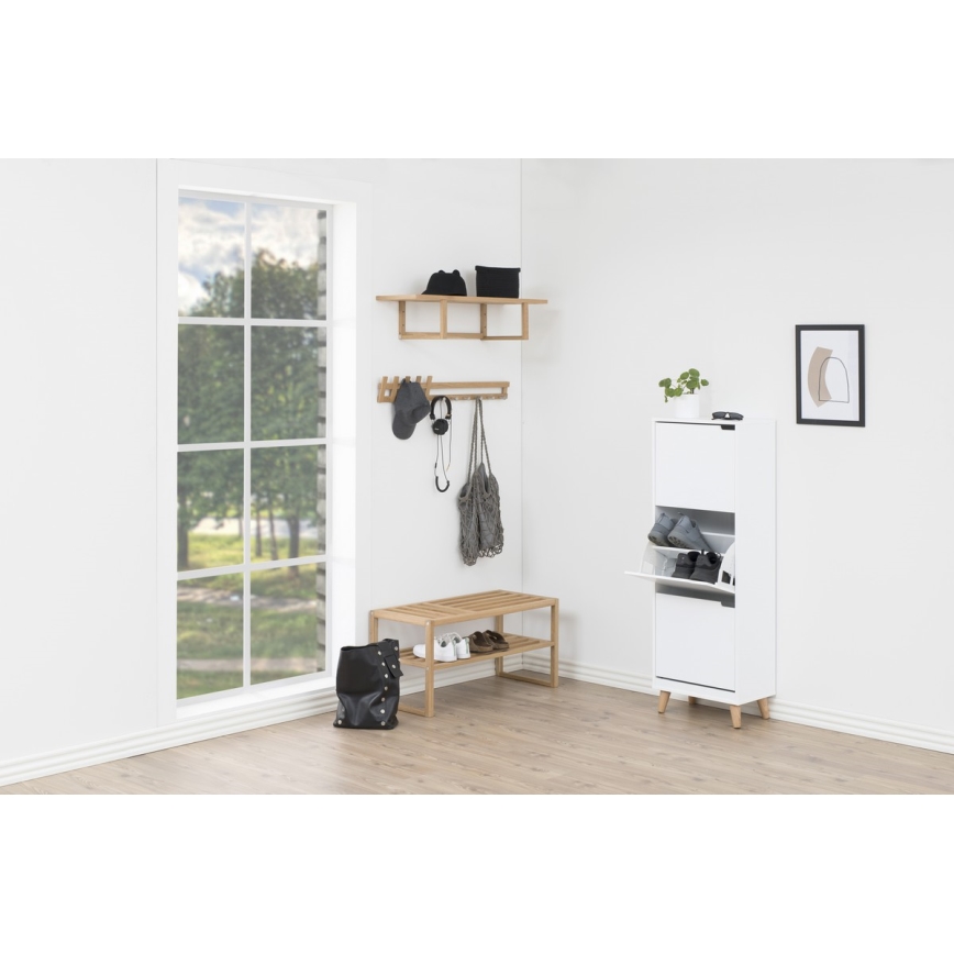 Cipőtartó 3 fiókkal CARLY fehér