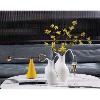 Fehér kerámia váza 33x17x19 cm