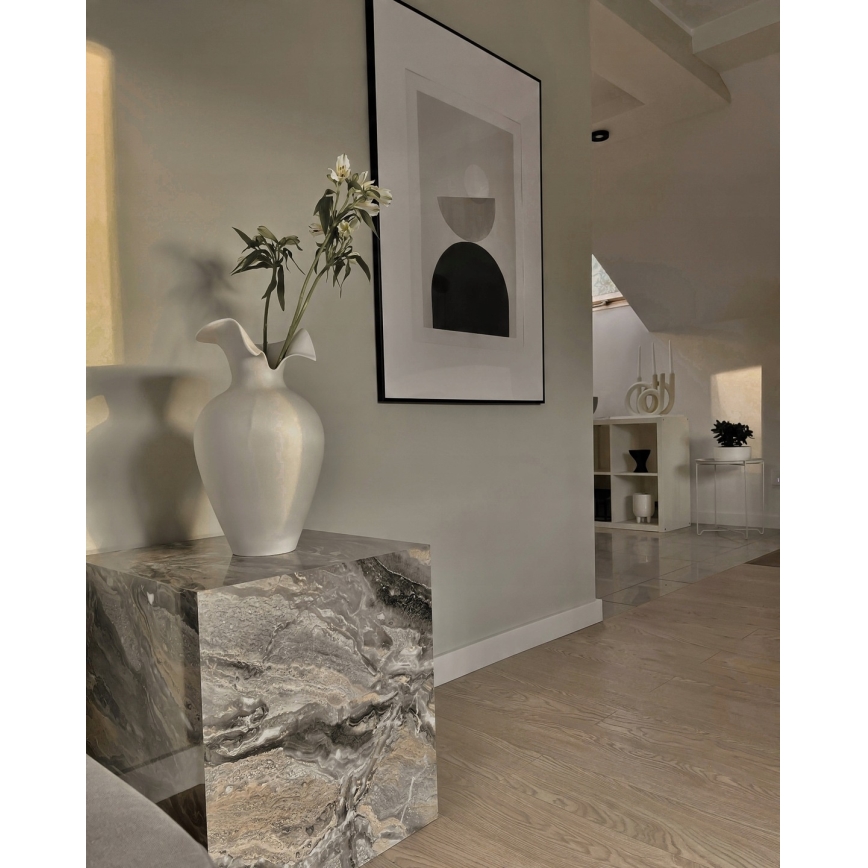 Fehér kerámiaváza 41,5x23 cm