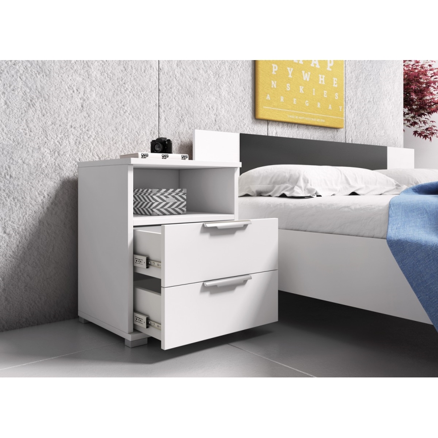 Fehér NED éjjeliszekrény