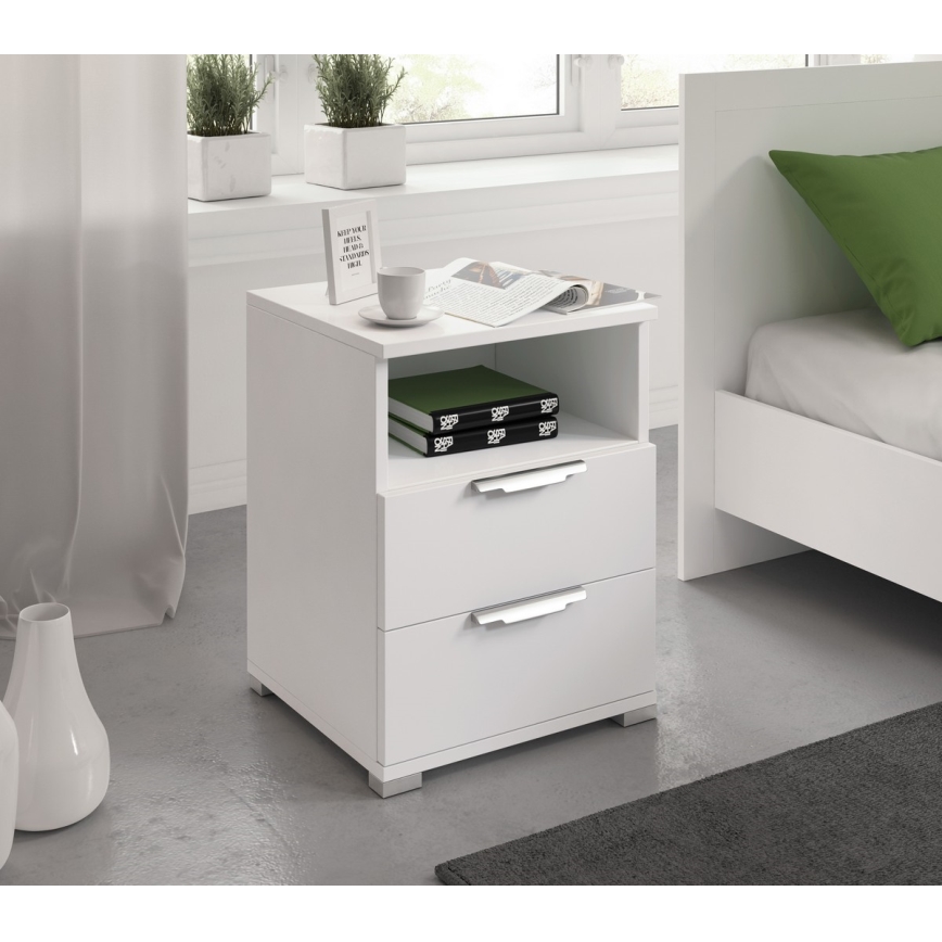 Fehér NED éjjeliszekrény
