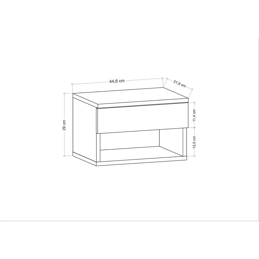 Fehér VETRA éjjeliszekrény