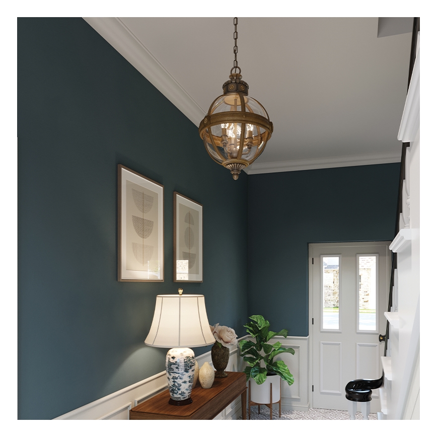 Feiss - Csillár láncon ADAMS 3xE14/60W/230V bronz