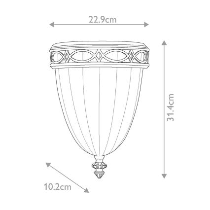 Feiss - Fali lámpa DRAWING ROOM 1xE27/60W/230V bronz