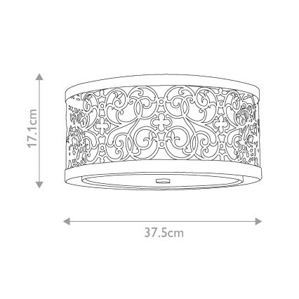 Feiss - Mennyezeti lámpa ARABESQUE 2xE27/40W/230V aranyszínű
