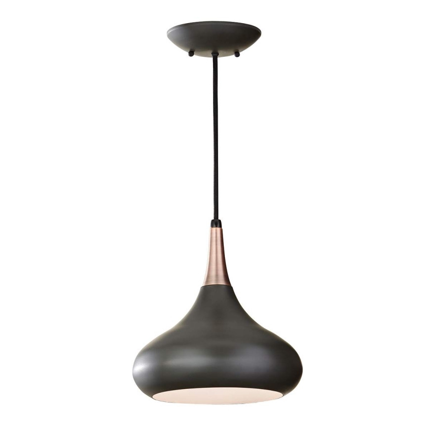 Feiss - BESO kábeles csillár 1xE27/60W/230V átm. 25,4 cm fekete/rézszínű
