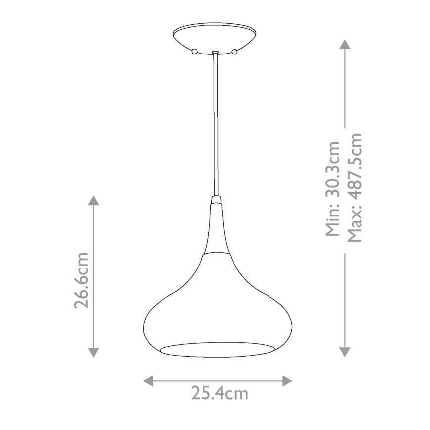 Feiss - BESO kábeles csillár 1xE27/60W/230V átm. 25,4 cm fekete/rézszínű