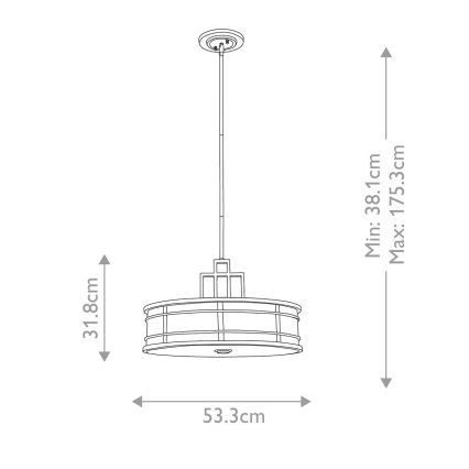 Feiss - Rúdon függesztett csillár FUSION 3xE27/40W/230V arany