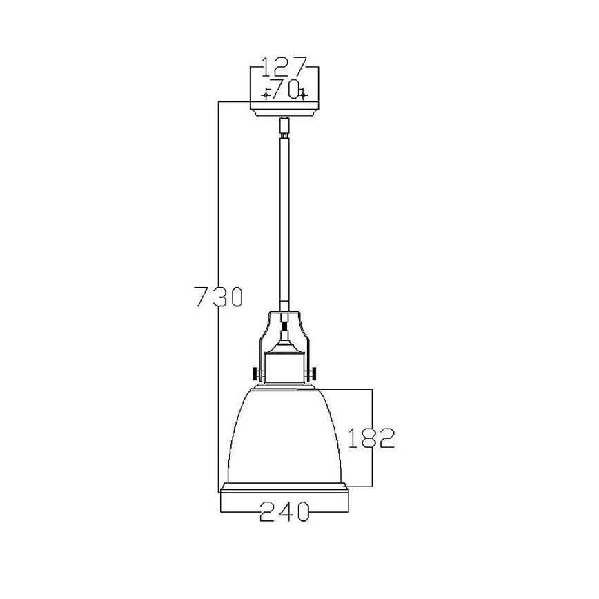 Feiss - Csillár rúdon HOBSON 1xE27/60W/230V ezüst