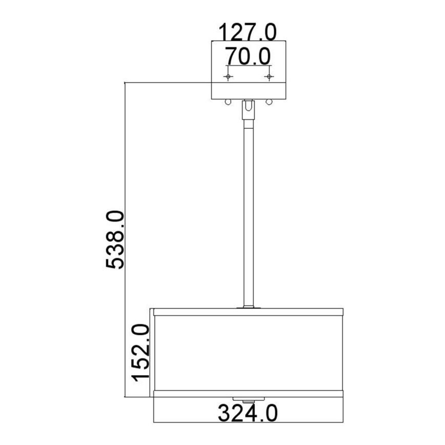 Feiss - Felületre szerelhető csillár  PROSPECT PARK 2xE27/60W/230V