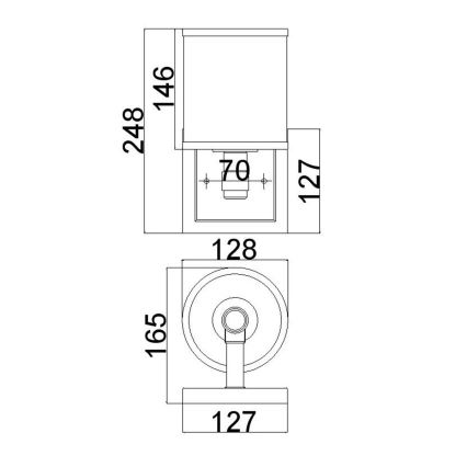 Feiss - Fali lámpa PROSPECT PARK 1xE27/60W/230V fényezett króm
