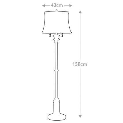 Feiss - Állólámpa STATEROOM 2xE27/60W/230V réz