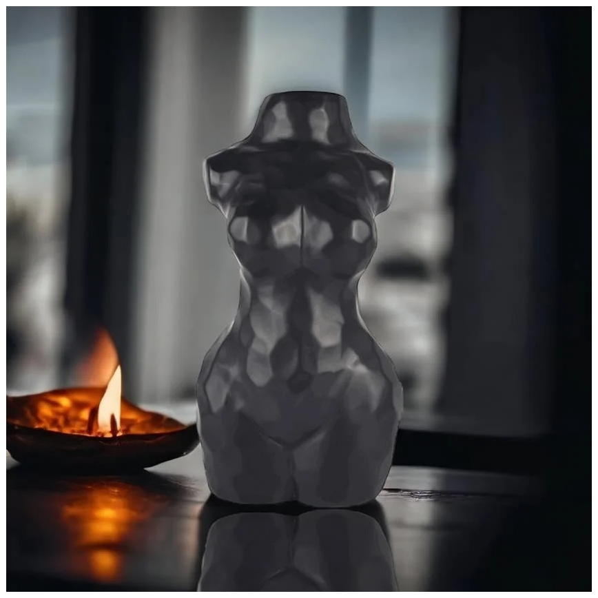 Fekete 30 cm-es kerámia váza