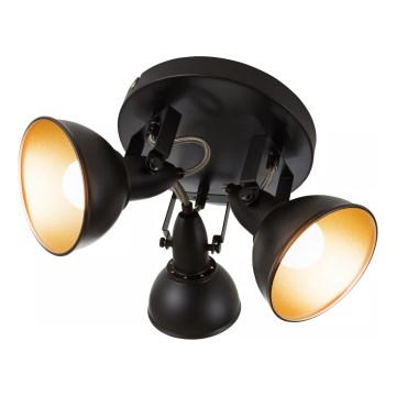 Fekete 3xE14/40W/230V spotlámpa