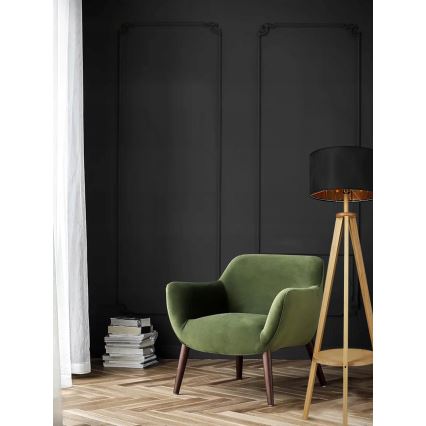 Fekete állólámpa 1xE27/40W/230V