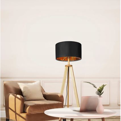 Fekete állólámpa 1xE27/40W/230V