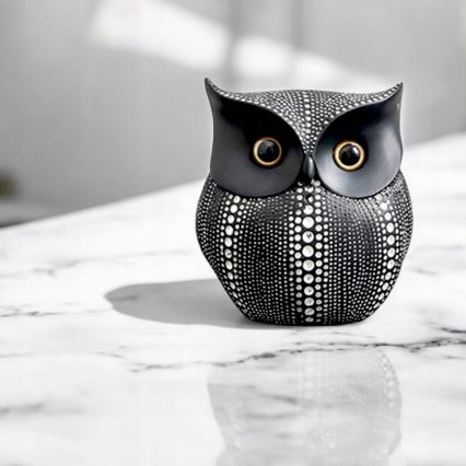 Fekete asztali dísz, 15 cm