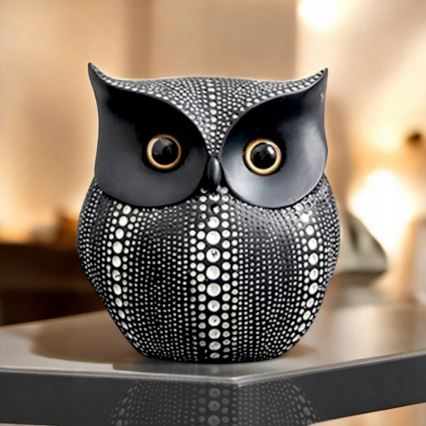 Fekete asztali dísz, 15 cm