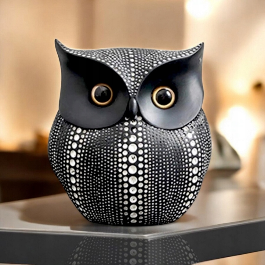 Fekete asztali dísz, 15 cm