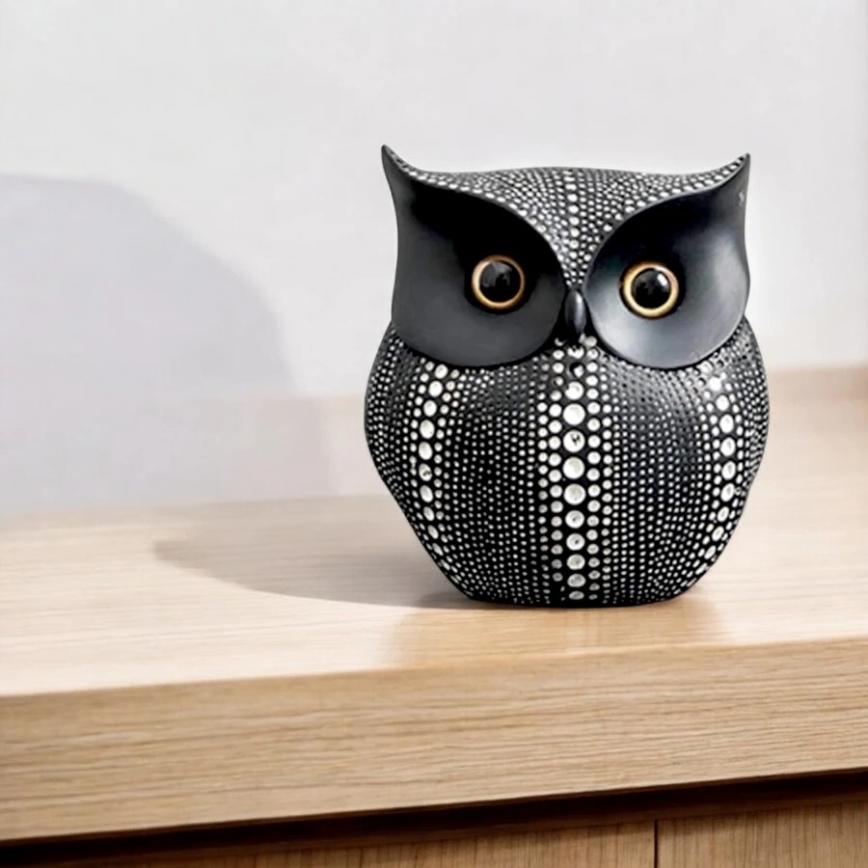 Fekete asztali dísz, 15 cm