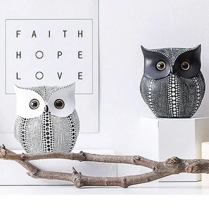 Fekete asztali dísz, 15 cm