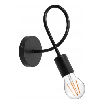 Fekete fali lámpa 1xE27/20W/230V