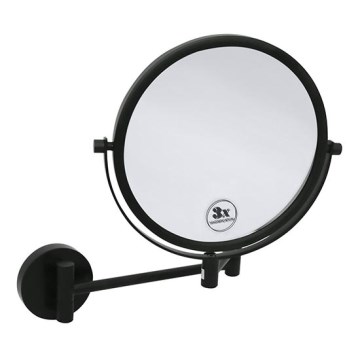 Fekete kozmetikai tükör 23x28 cm