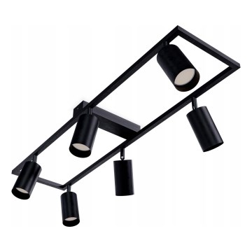 Fekete spotlámpa 6xGU10/30W/230V