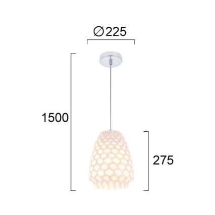 FELICIA függőlámpa kábelen, 1xE27/60W/230V, fehér