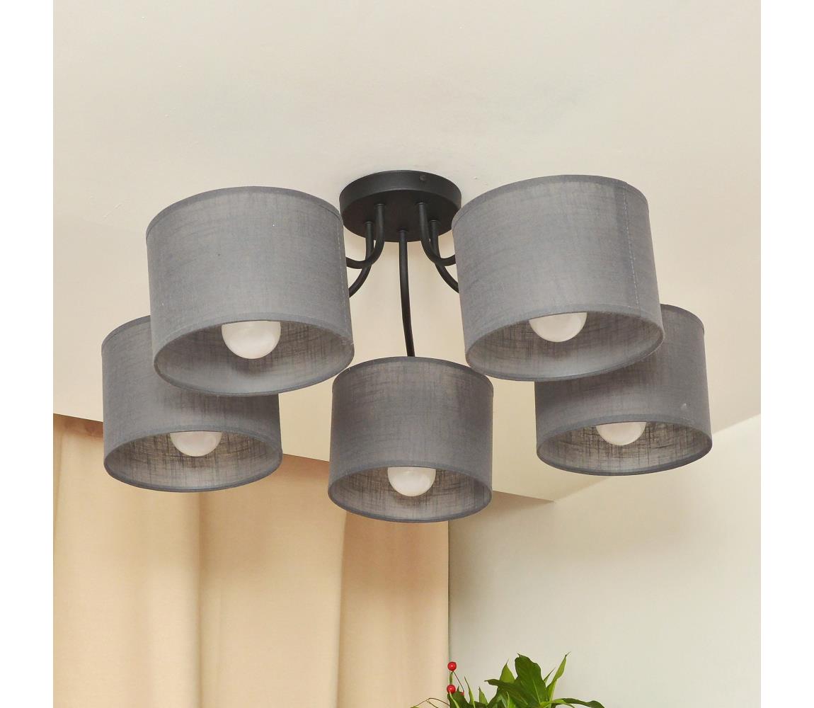 Felületre szerelhető ALBA csillár 5xE27/15W/230V szürke P