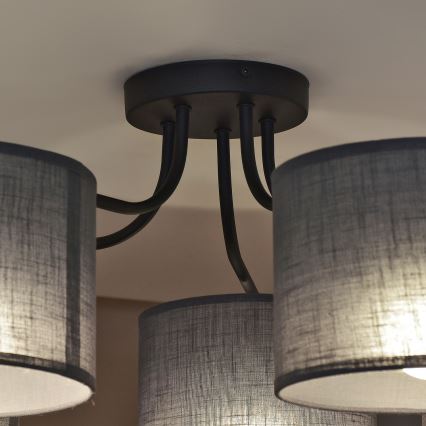 Felületre szerelhető ALBA csillár 5xE27/15W/230V szürke