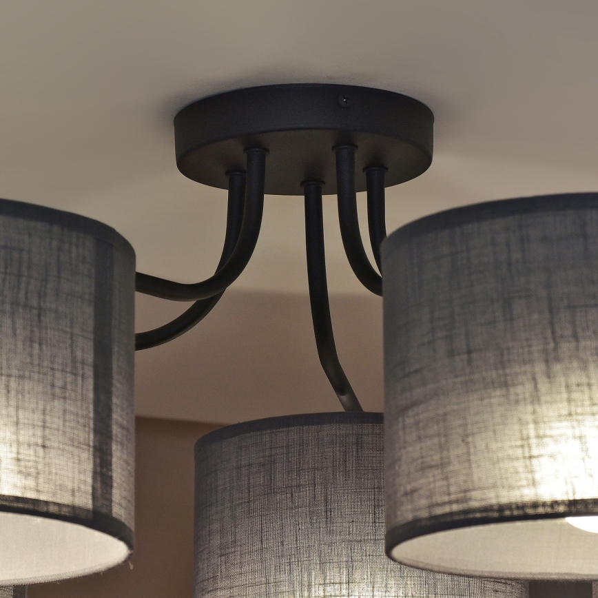 Felületre szerelhető ALBA csillár 5xE27/15W/230V szürke