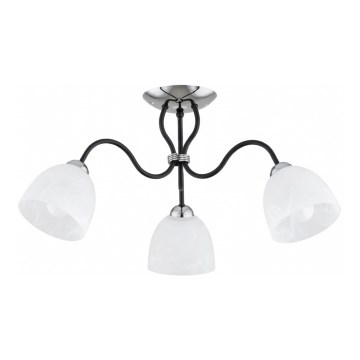Felületre szerelhető ARIEL csillár 3xE27/15W/230V, fényes króm/fekete