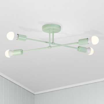 Felületre szerelhető CAMBRIDGE csillár 4xE27/15W/230V zöld
