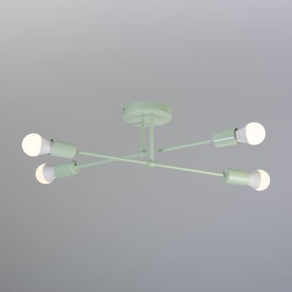 Felületre szerelhető CAMBRIDGE csillár 4xE27/15W/230V zöld