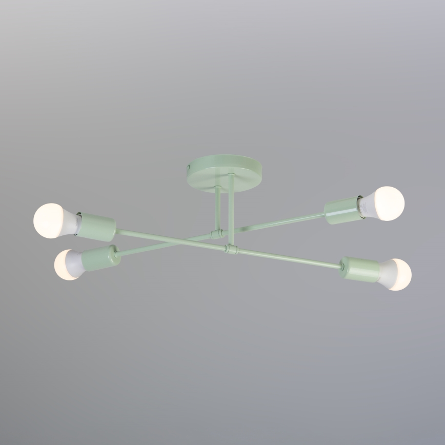 Felületre szerelhető CAMBRIDGE csillár 4xE27/15W/230V zöld