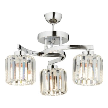Felületre szerelhető CRYSTALLINE csillár 3xE27/40W/230V fényes króm