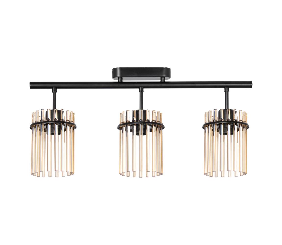 Felületre szerelhető csillár  3xE27/60W/230V fekete/bézs W